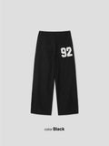 Numbering 92 Embroidered Cotton Wide Pants
