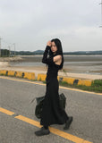 SIDE CUT MIDI SKIRT