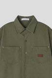 Rivet Patchwork Short Sleeve Shirt