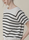 [Premium] Whole Garment Julie Dangara Short Sleeve Knitwear