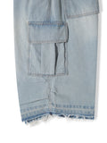 Tony Washed Cargo Bermuda Denim