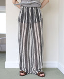 See-through vintage knit pants