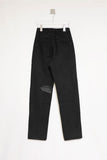 damage hole black jeans