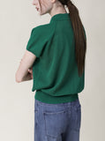Puff Button Up Linen Knit