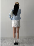 Jacquard Flower Mini Skirt