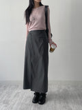 Unbalanced Stripe H-Line Skirt