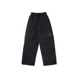 Two Piece Nylon Zipper Wide Pants