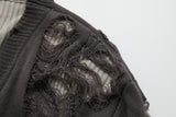 Vlet damage knit cardigan