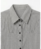 GINGHAM CHECK PUFF SHIRT