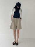 Linen round neck short sleeve T-shirt
