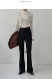 Slim Basic Bootcut Slacks