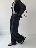 [summer] Chabeu High Waist Two Tuck Wide Slacks