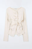 Louis wrinkle pintuck cardigan