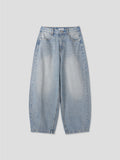 Amore curved stripe denim