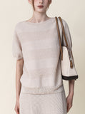 [Premium] Whole Garment Lino Linen Short Sleeve Knit