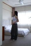Frill Smoke Holter Neck Blouse