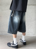 Grayish Washing Bermuda Denim