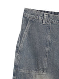 Mecha Zipper Detail Cargo Denim