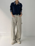 [unisex] Pintuck Carpenter Adjust Wide Pants