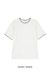 Bind Stitch Muscle-Fit Short Sleeve Knit