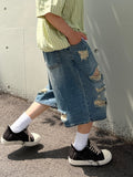 Vintage Damage Bermuda Denim