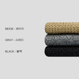Beirut Wool Fingerhole Two-Tone Knit Zip-Up