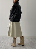 Edison Leather Overfit Blouson Jumper