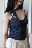 Leopard Velvet Scarf Sleeveless