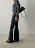 Brush Center Crease Bootcut Denim Pants