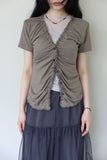 Medi lace button tee