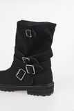 Round three belt boots