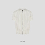 DL Ribbed Half Summer Zip-Up