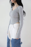 Eyelet line tee