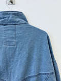 Nerd Overfit Denim Zip-Up Jacket