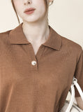 [Premium] Ete Linen Collar Short Sleeve Knit