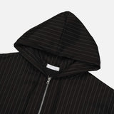 Miller cotton stripe zip-up
