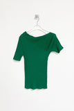 unbalance neck knit top