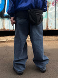 Unique Washed Two-Tuck Denim