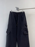 Nylon Round Zipper Pocket Pants