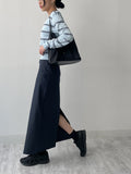 Nylon H-line Long Skirt