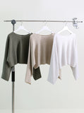 [Premium] Whole garment cashmere raglan knitwear