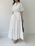 Hope Banding Long Flared Skirt
