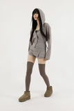 Ari snap hood zip-up