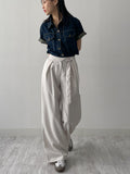 Kota Denim Crop Shirt Jacket