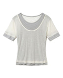 DUO TONE TENCEL TEE