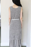 Boucle damage knit one piece
