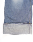 CUFFED WIDE DENIM PANTS