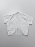Epee Two-Way Zip-Up Crop Shirt