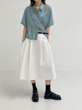 Pocket See-Through Crop Blouse