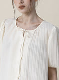 Ribbon Button Long One Piece